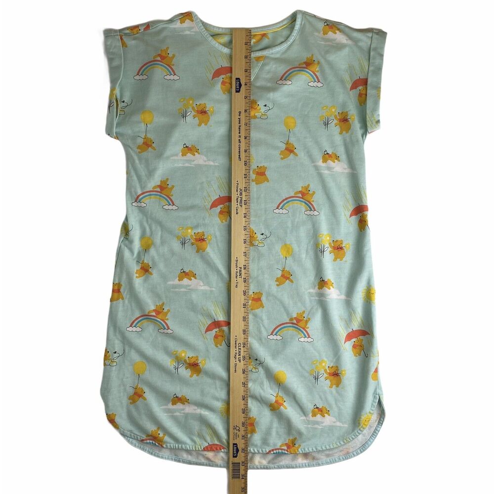 Disney Store Winnie The Pooh Nightshirt Womens XS S Nightgown Sleep Rainbow Sun - Picture 12 of 13